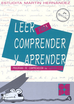 LEER PARA COMPRENDER Y APRENDER 1. PROGRAMA DE COMPRENSIÓN DE TEXTOS Y ESTRATEGIAS DE EXPRESIÓN I Martín Hernández, Estudita I Ciencias de la Educación Preescolar y Especial I 9788478691333 Imagen secundaria del producto