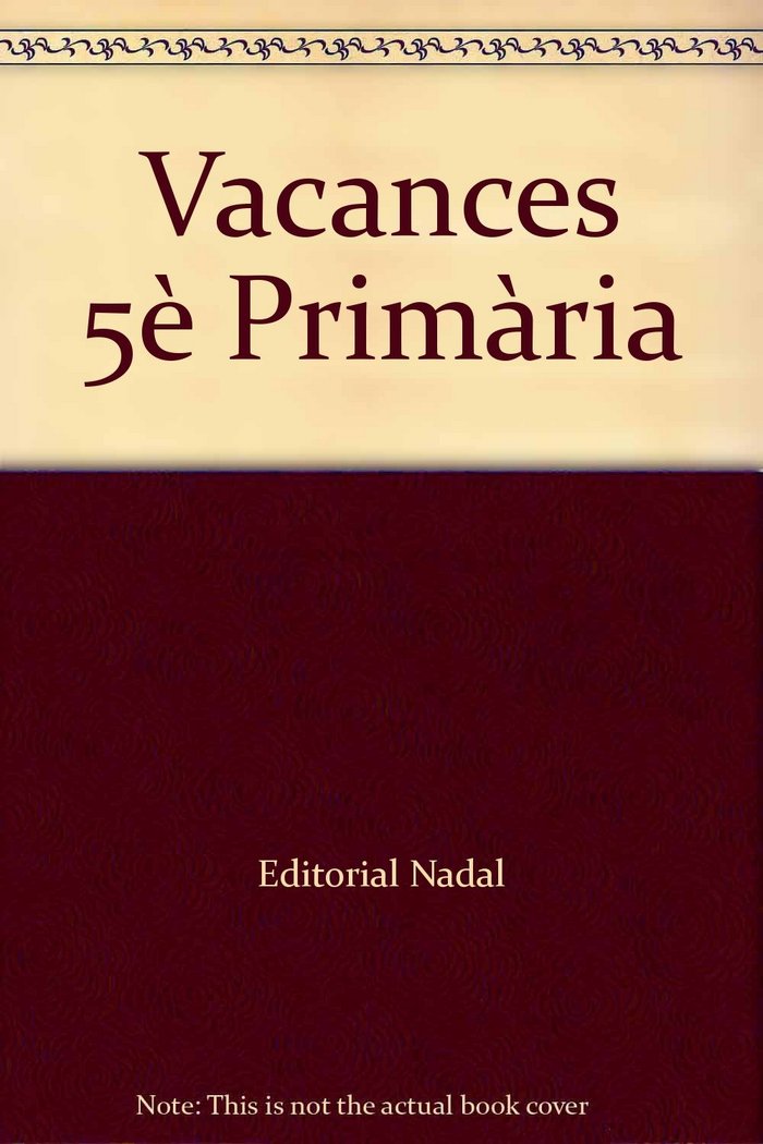 Vacances 5ºep Imagen principal del producto