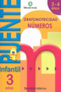 PUENTE INFANTIL 3-4AÑOS NUMEROS GRAFOMOTRICIDAD 2012 | Varios Autores | 9788478875528 (Nadal Arcada) Imagen principal del producto