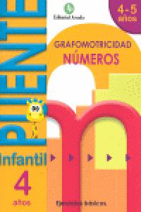 PUENTE INFANTIL 4-5AÑOS NUMEROS GRAFOMOTRICIDAD 2012 | AA,VV | 9788478875542 (Nadal Arcada) Imagen principal del producto
