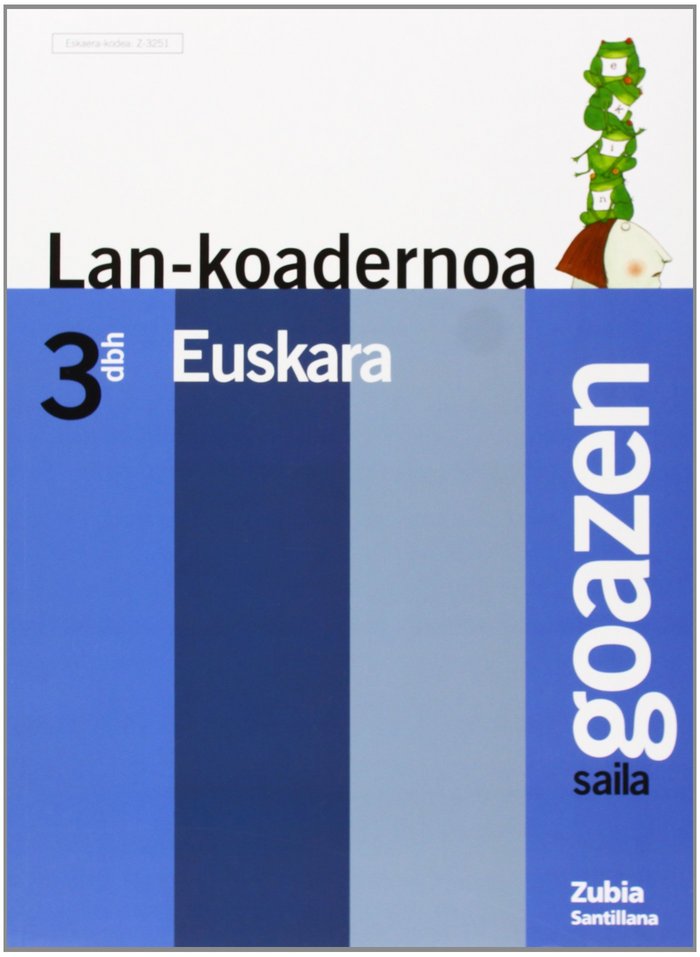 LAN-KOADERNOA 3 DBH SAILA GOAZEN ZUREKIN BATERA AURREA | Varios autores | 9788481473254 (ZUBIA SANTILLANA) Imagen principal del producto