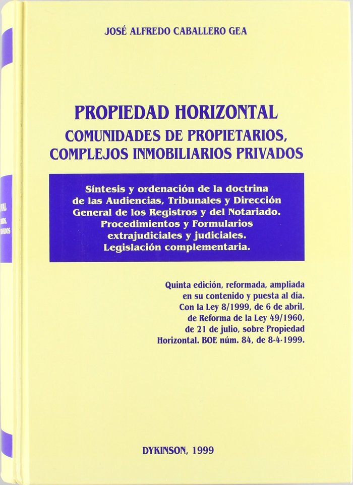 PROPIEDAD HORIZONTAL COMUNIDADES DE PROPIETARIOS COMPLEJO - 9788481554755 Imagen principal del producto