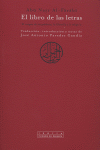 LIBRO DE LAS LETRAS - 9788481647181 Imagen principal del producto