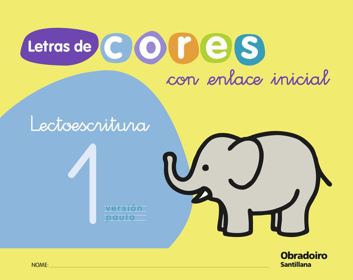 LETRAS DE CORES 1 GALL CON ENLACE ED09 | Varios Autores | 9788482249452 (Obradoiro Santillana) Imagen principal del producto