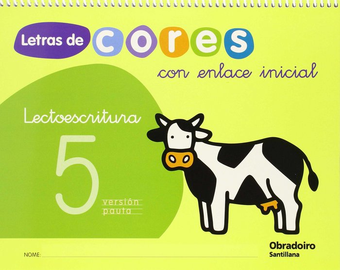 LETRAS DE CORES 5 GALL CON ENLACE ED09 | AA,VV, | 9788482249599 (Obradoiro Santillana) Imagen principal del producto
