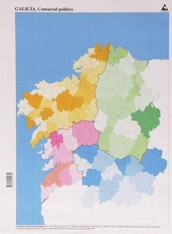 Mapas Galicia comarcal físicos mudos CUMIO envío rápido Imagen principal del producto