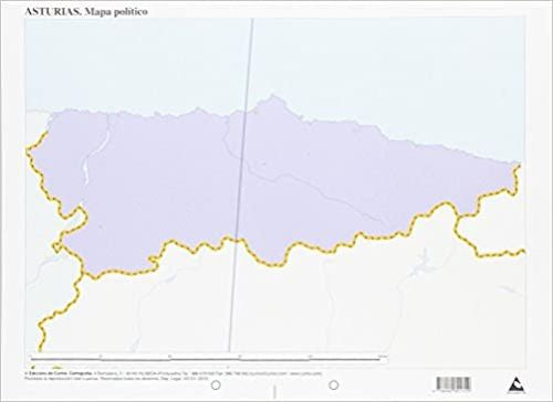 Paq 50 Mapas Asturias Político Mudos CUMIO