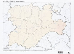 Mapas Castilla-León Político Mudos CUMIO para Educación y Manualidades Imagen principal del producto