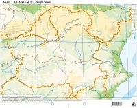 Mapas Castilla-La Mancha Mudos CUMIO para enseñanza y manualidades