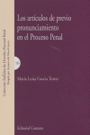 ARTICULOS DE PREVIO PRONUNCIAMIENTO EN EL PROCESO PENAL - 9788484449881