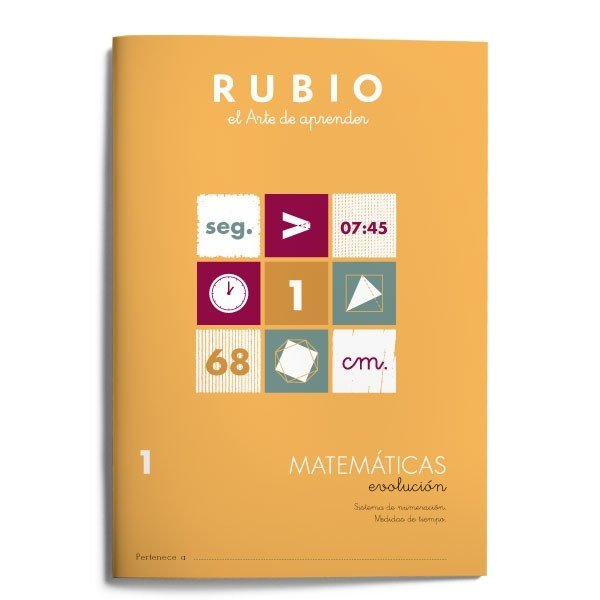 CUADERNO MATEMATICAS 1 RUBIO EVOLUCION SISTEMA NUMERACION M - 9788485109807 Imagen principal del producto