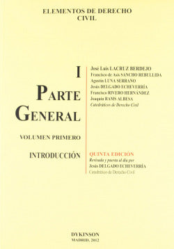 ELEMENTOS DE DERECHO CIVIL I PARTE GENERAL VOLUMEN 1 INTR - 9788490311158