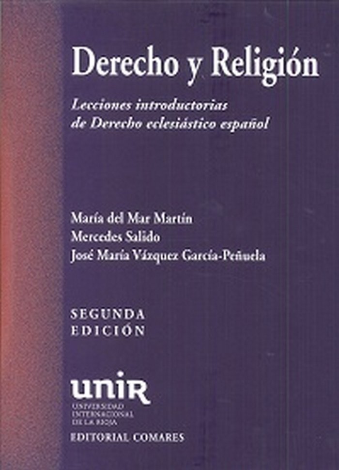 DERECHO Y RELIGION LECCIONES INTRODUCTORIAS DE DERECHO ECL - 9788490454206 Imagen principal del producto