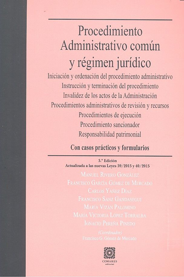 PROCEDIMIENTO ADMINISTRATIVO COMUN Y REGIMEN JURIDICO - 9788490454534 Imagen principal del producto