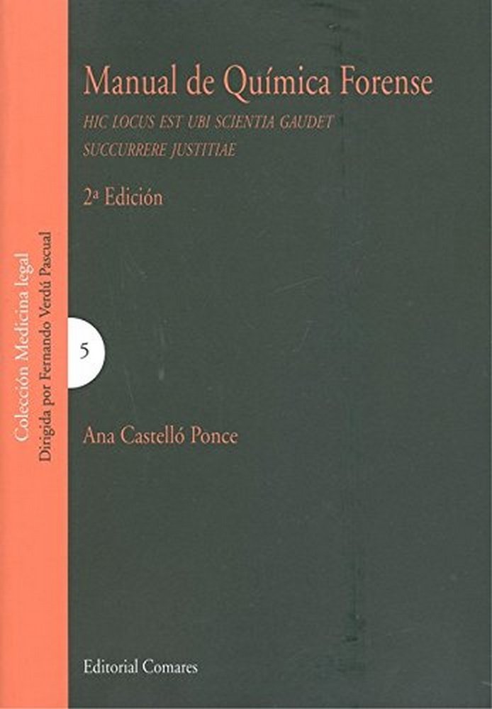 MANUAL QUIMICA FORENSE 2ªED - 9788490455425 Imagen principal del producto
