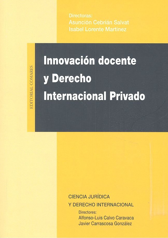 INNOVACION DOCENTE Y DERECHO INTERNACIONAL PRIVADO - 9788490458389 Imagen principal del producto