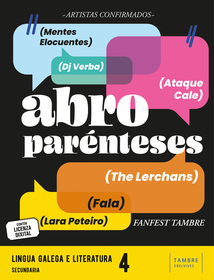 Proxecto: FanFest. Lingua Galega e Literatura 4ºESO | Varios autores | 9788490466346 (TAMBRE EDELVIVES)