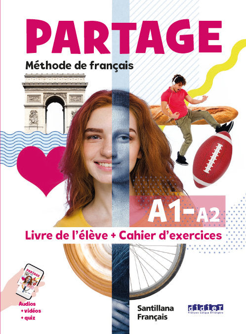 ✅ PARTAGE A1/A2 1ºBACH LIVRE+CAHIER 23 I AA,VV I SANTILLANA I 9788490498224