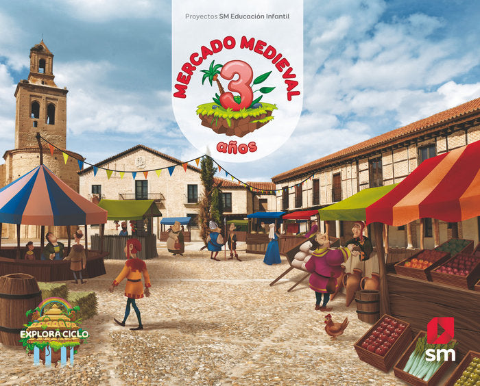 MERCADO MEDIEVAL 3AÑOS EI 18 EXPLORA NIVEL 1 | Varios Autores | 9788491076957 (Sm) Imagen principal del producto