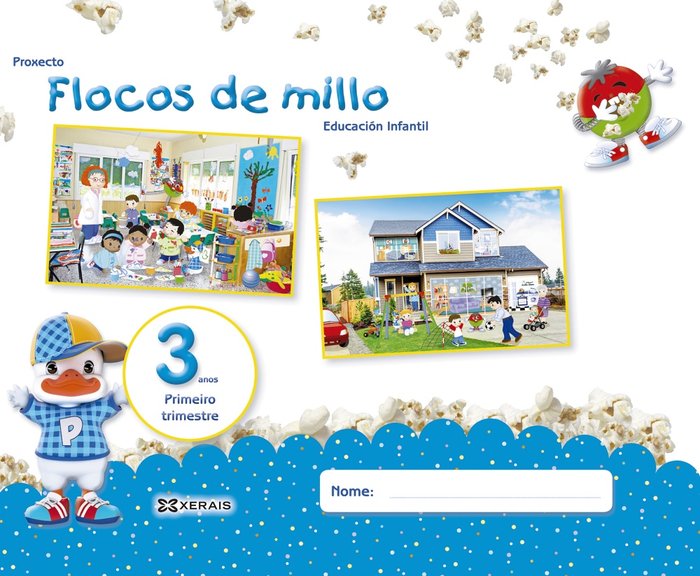 FLOCOS DE MILLO 3ANOS 1oTRIM, 18 GALICIA | Varios Autores | 9788491213420 (Editorial Xerais De Galicia)