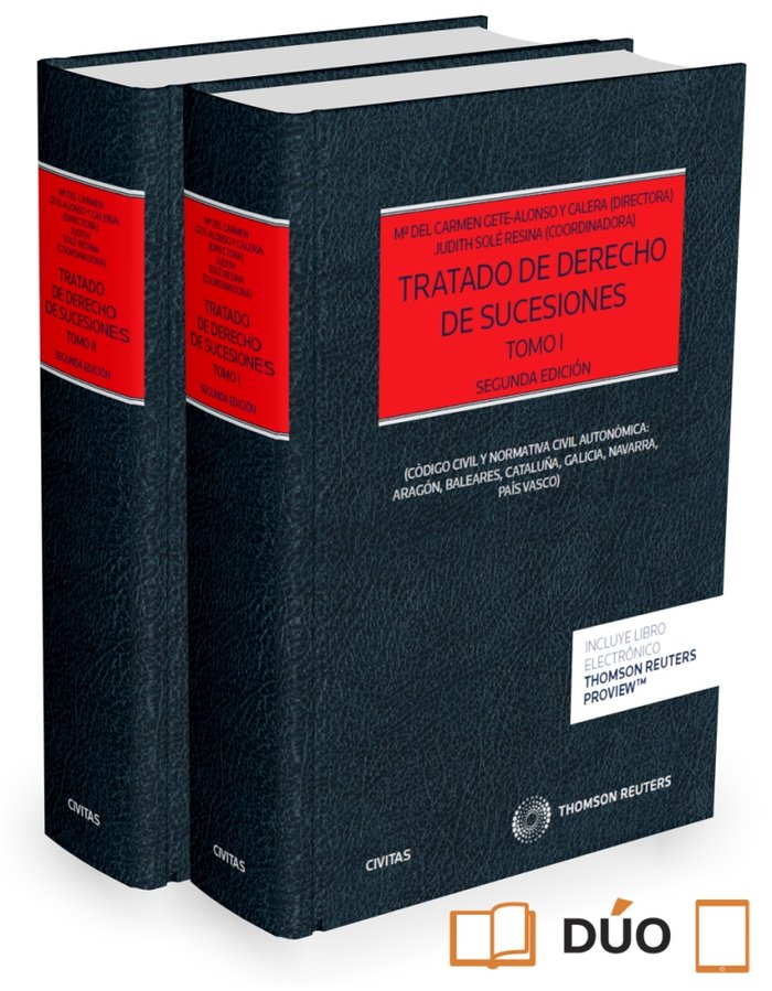 TRATADO DE DERECHO DE SUCESIONES TOMO I Y II - 9788491359128