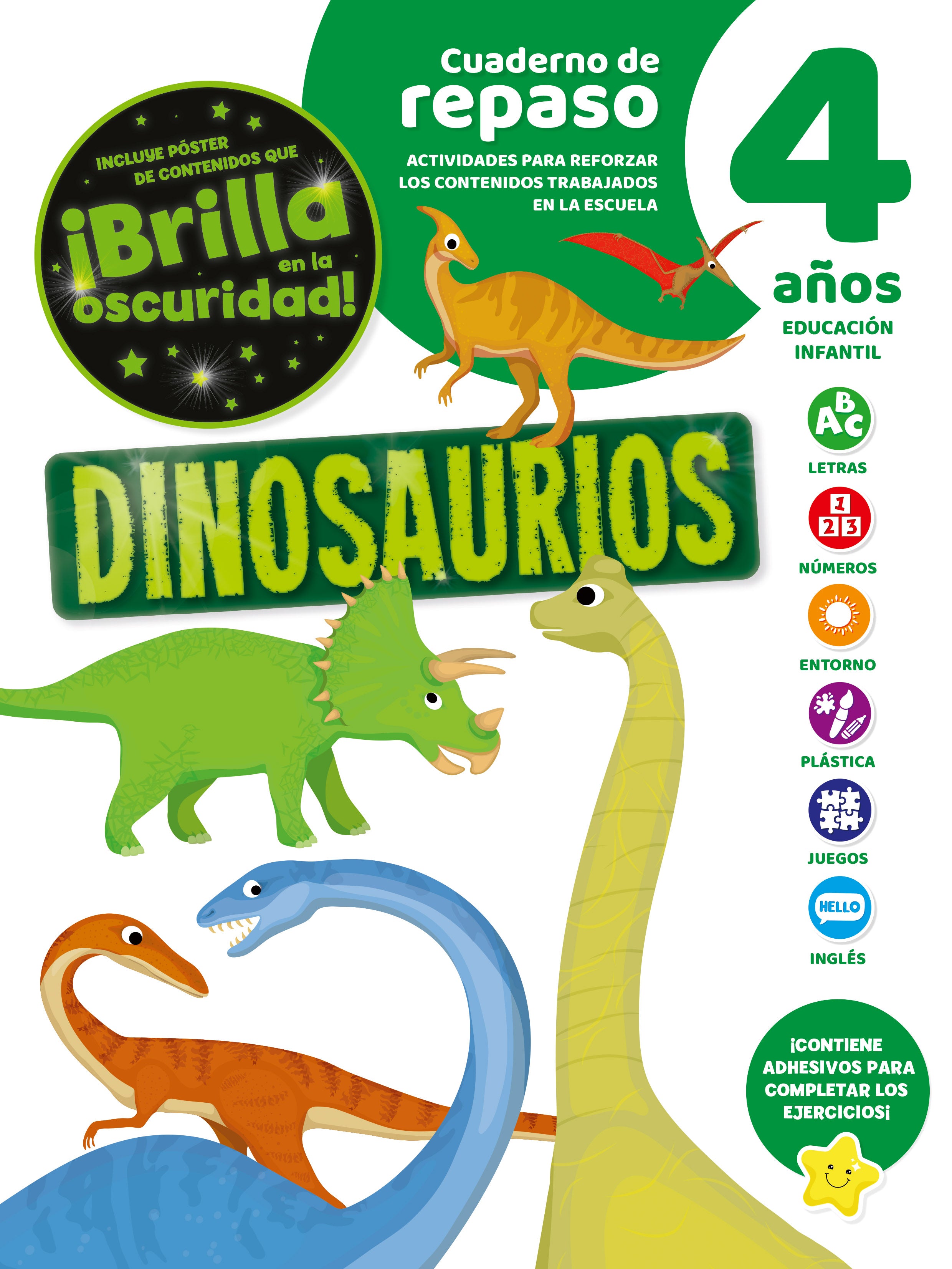 Cuaderno de Repaso Temático Luminiscente 4 Años Dinosaurios Imagen principal del producto