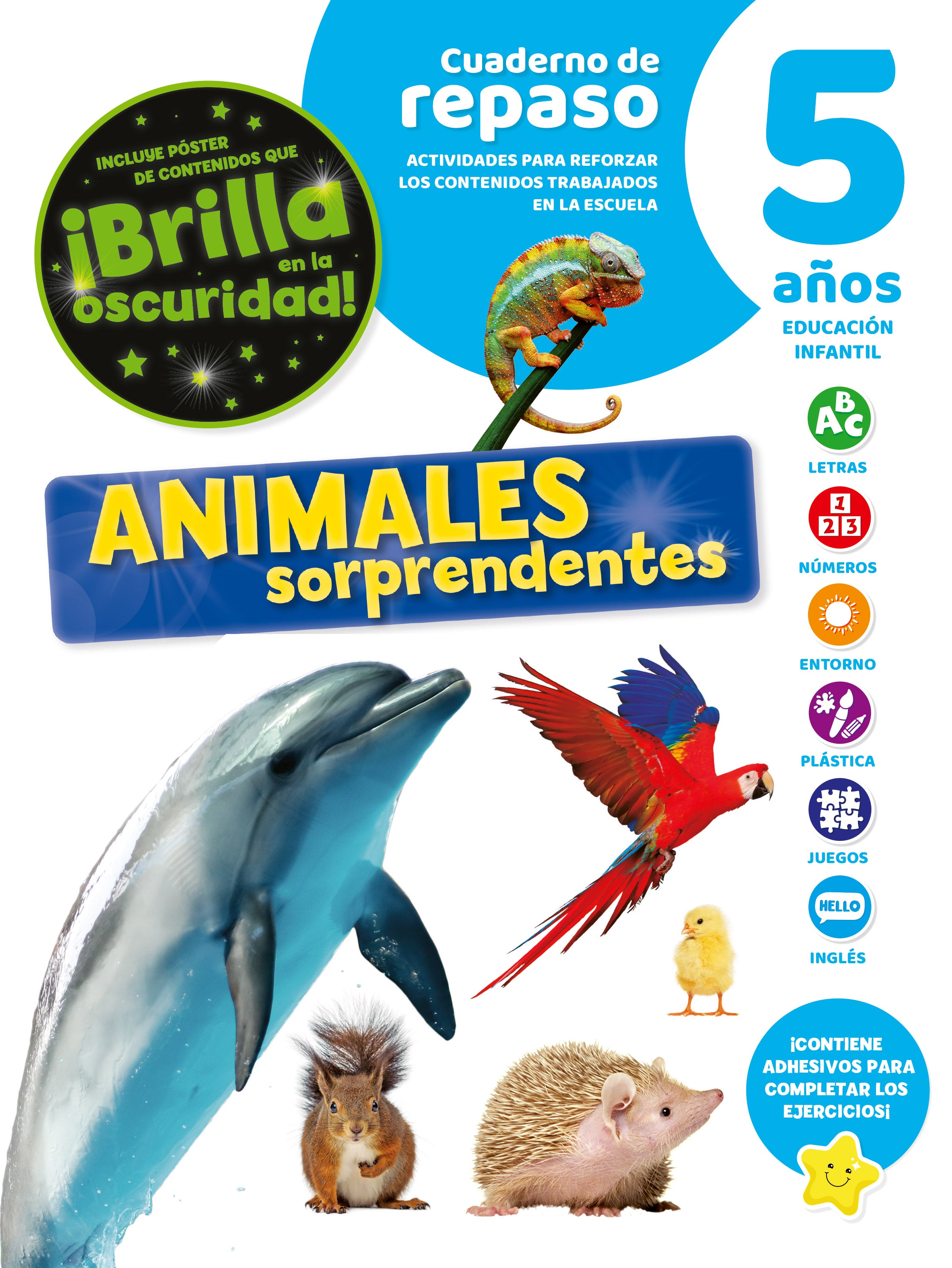 Cuaderno de Repaso Temático Luminiscente 5 Años Animales Sorprendentes Imagen principal del producto