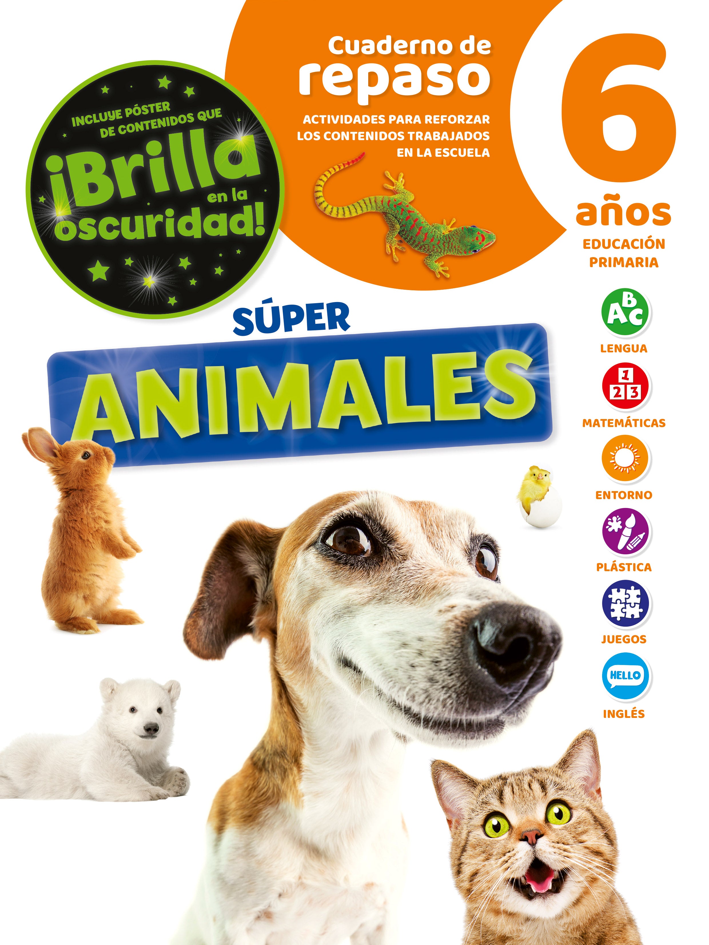 Cuaderno de Repaso Temático Luminiscente 6 Años Súper Animales Imagen principal del producto