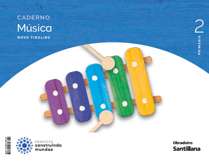 MUSICA CUADERNO 2º de Primaria GALICIA 23 NUEVO TIROLIRO | AA,VV | 9788491856719 (Obradoiro Santillana) Imagen principal del producto