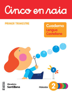 Cinco en Raia Caderno Lingua Pauta 2 Primaria 1 Trim Imagen principal del producto