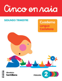 Cinco en Raia Caderno Lingua Pauta 2 Primaria 2 Trim Imagen principal del producto