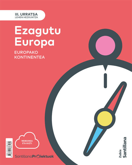 Descubriendo Europa Niv, III 5º EP Euskera 20 Proyectos Prima (Zubia Santillana) - 9788491863182