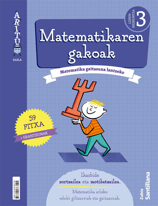 Cuad, Matemáticas 3º EP Entrenate 22 Munduak Eraikitzen (Zubia Santillana) - 9788491867104