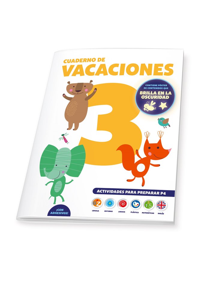 Cuaderno de Vacaciones 3 Años Poster Luminiscente
