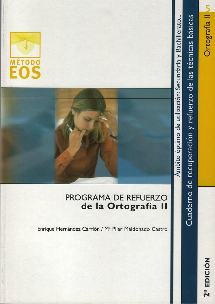 ORTOGRAFIA II PROGRAMA DE REFUERZO EOS NE Nº5 - 9788497272261 Imagen principal del producto