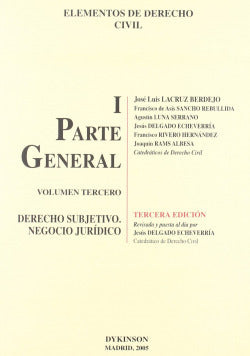 ELEMENTOS DE DERECHO CIVIL I PARTE GENERAL VOLUMEN 3º DE - 9788497726184 Imagen secundaria del producto