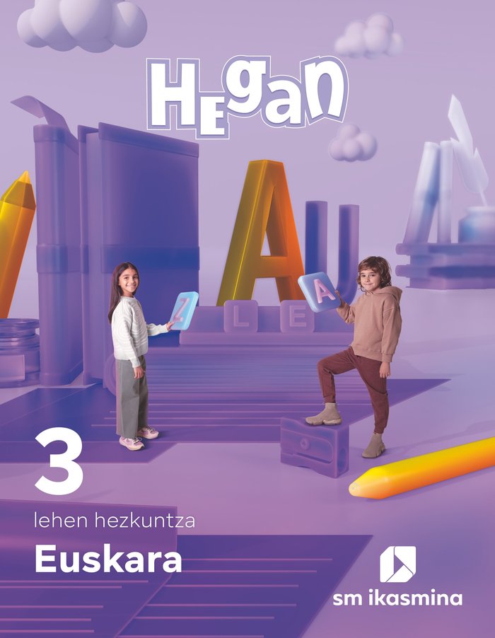 Euskara Lehen Hezkuntza 3º EP 22 Hegan (Ikasmina Argitaletxea Sm) - 9788498558555