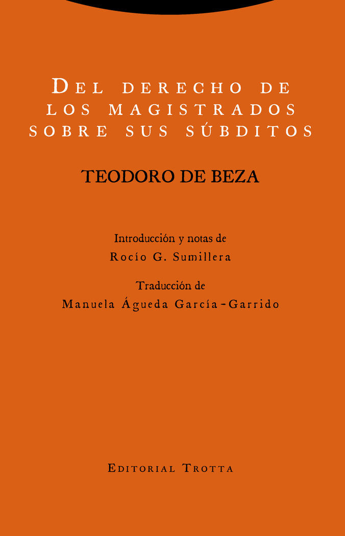 DEL DERECHO DE LOS MAGISTRADOS SOBRE SUS SUBDITOS - 9788498798036