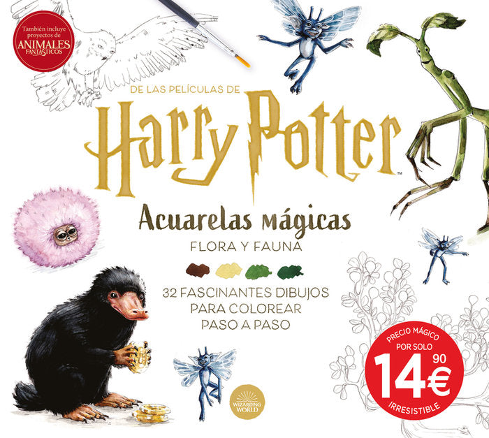 HARRY POTTER ACUARELAS MAGICAS FLORA Y FAUNA | Wizarding World,j K Rowling | 9791259574817 (Magazzini salani) Imagen principal del producto