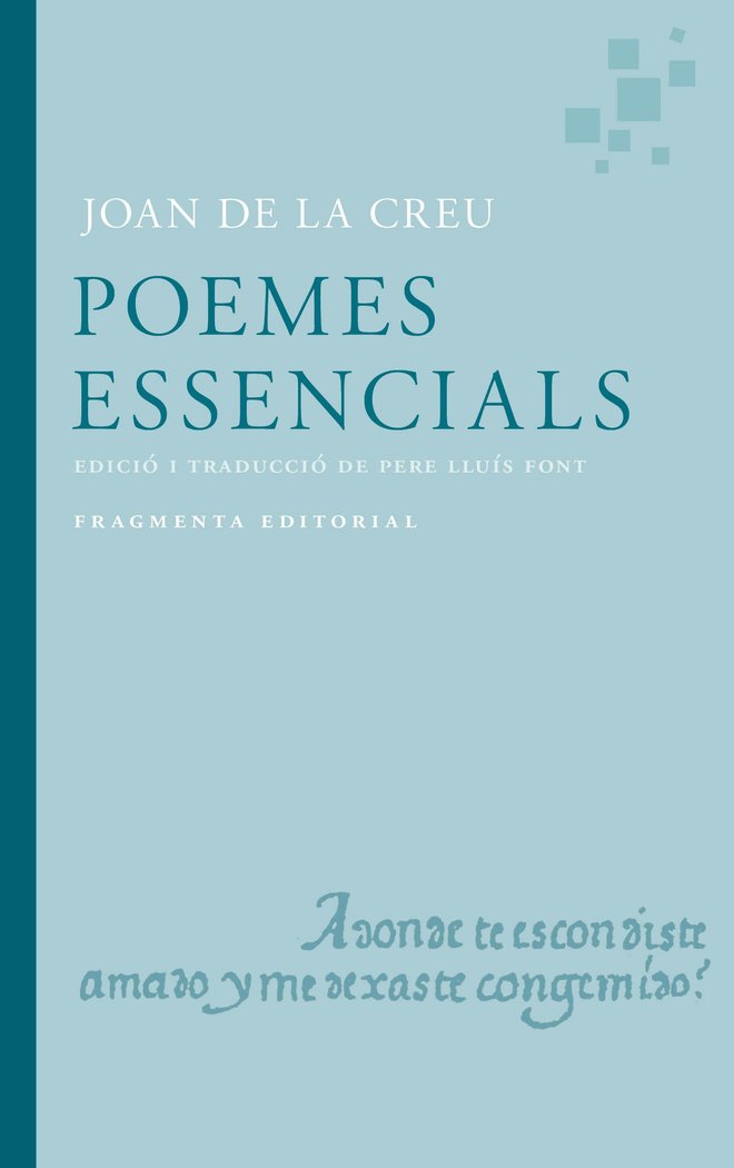 POEMES ES ESSENCIALS DE JOAN DE LA CREU - 9791387548032 Imagen principal del producto
