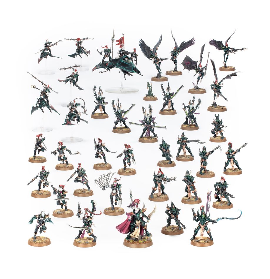 Fuerza de batalla Drukhari: Incursores al espacio real-  WARHAMMER 40K | Games Workshop | Caja 38 Miniaturas