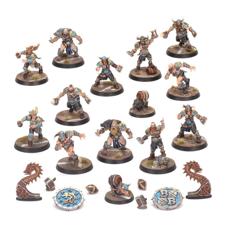 NORSE NORSCA RAMPAGERS | Equipo Norse Blood Bowl | 14 miniaturas con Beer Boars Imagen principal del producto