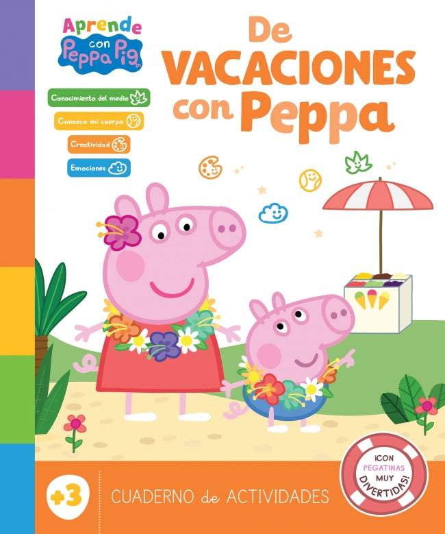 Peppa Pig. Cuaderno de Vacaciones . - de Vacaciones con Peppa (3 Años): (¡con Pegatinas Muy Divertidas!)