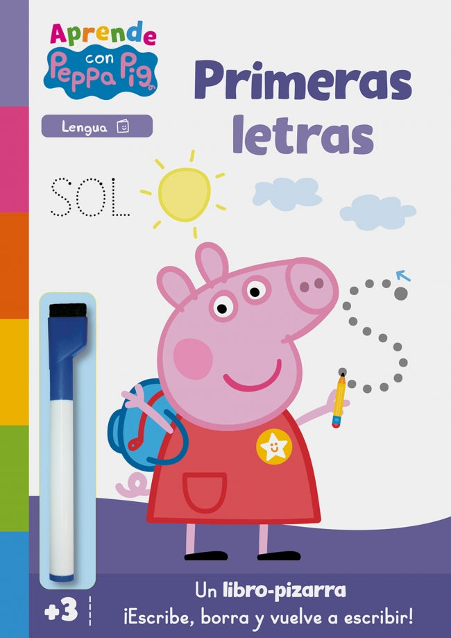 Peppa Pig. Primeros Aprendizajes - Aprendo con Peppa Pig. Primeras Letras (libro-pizarra): ¡escribe, Borra y Vuelve a Escribir! Imagen principal del producto