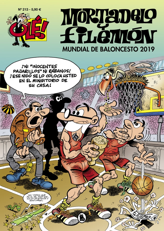 Mortadelo y Filemón. Mundial de baloncesto 2019 (Olé! Mortadelo 213) Imagen principal del producto