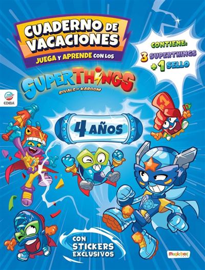 Cuaderno de Vacaciones Juega y Aprende Superthings Guardians Of Kazoom para 4 Años Imagen principal del producto