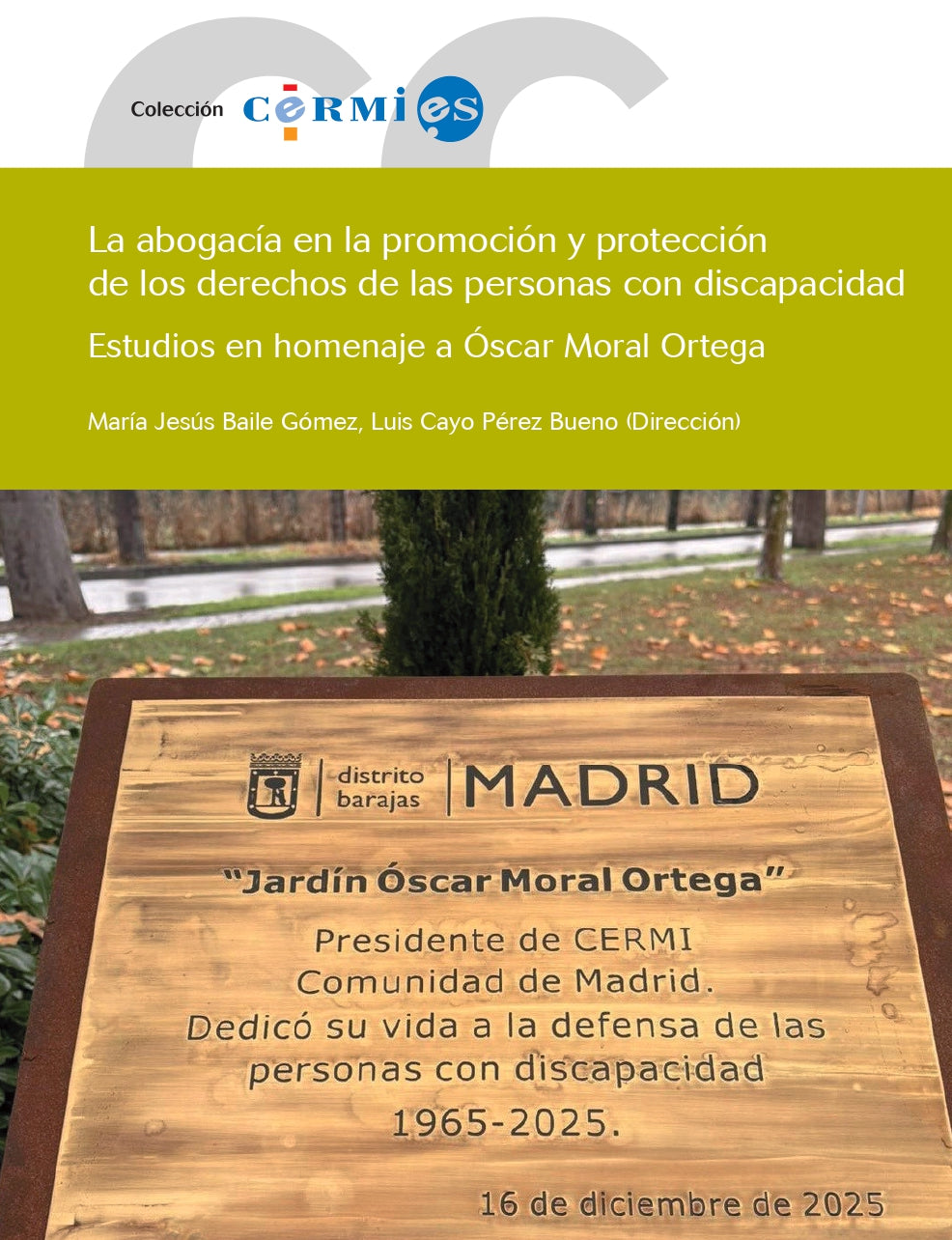 La abogacía en la promoción y protección de los derechos de las personas con discapacidad: Estudios en homenaje a Óscar Moral Ortega. CERMI (Comité Español de Representantes de Personas con Discapacidad) (Ediciones Cinca, S.A.) 9788410167766