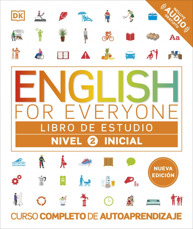 English for Everyone - Libro de estudio (nivel 2 Inicial): Curso completo de autoaprendizaje Imagen principal del producto