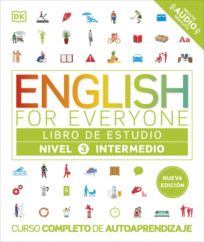 English for Everyone - Libro de estudio (nivel 3 Intermedio): Curso completo de autoaprendizaje Imagen principal del producto