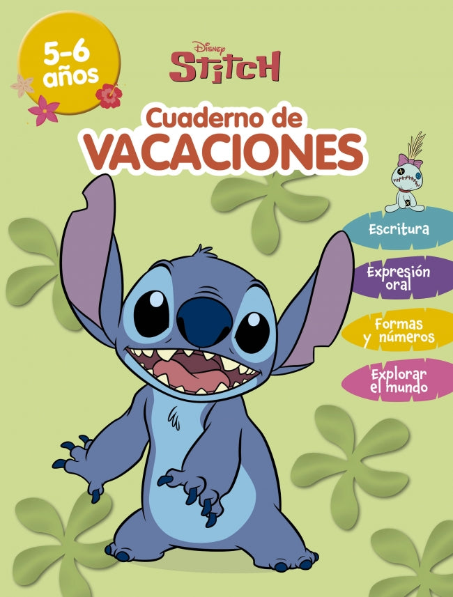 Stitch. (5-6 Años) (disney. Cuaderno de Vacaciones): Escritura · Expresión Oral · Formas y Números · Explorar el Mundo Imagen principal del producto